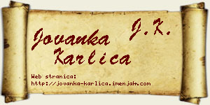 Jovanka Karlica vizit kartica